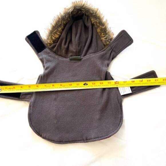 "NEW" Eddie Bauer Chinook Dog Pet Jacket Coat with hood red Small - Picture 12 of 13